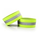 Milisten 4 Pulseras Reflectantes de Alta Visibilidad Tobilleras de Seguridad Diseño Elástico Equipo para Correr Accesorios para Hombres y Mujeres Running y Ciclismo