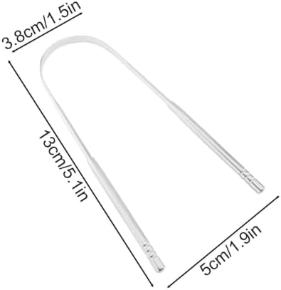 Metal Tongue Scraper U Shape Stainless Steel Hygiene Bad Breath Cleaning - 4