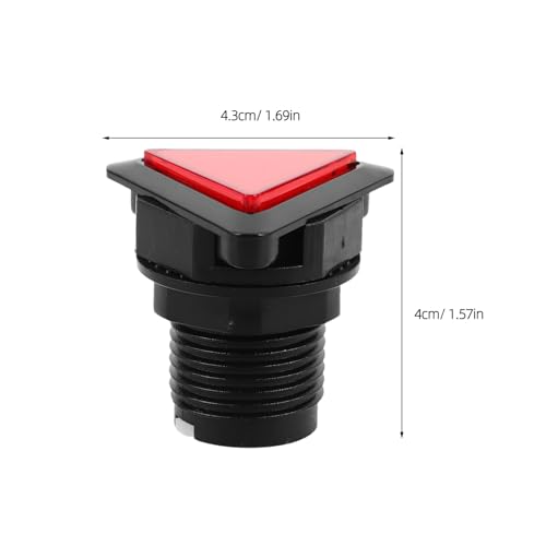 Botón triangular LED arcade con función de autorretroceso rápido para juego frecuente, 6 u. 2
