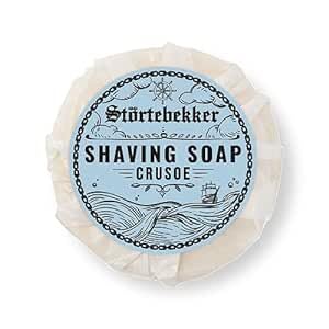 Störtebekker® Premium Shaving Soap Crusoe - Jabón hecho a mano para una espuma de afeitar abundante - Perfecto para afeitarse con maquinilla de afeitar y navaja - Jabón de afeitar (70g (1 pc.))
