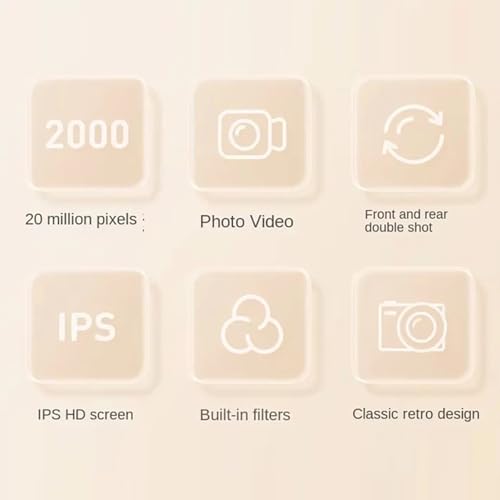 Mini appareil photo portable 720p double objectif voyage compact - 3