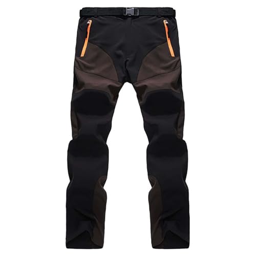 Pantalon de VTT pour homme - Pantalon de randonnée imperméable avec poches zippées - Pantalon d'alpinisme à séchage rapide - Pantalon extensible pour l'extérieur - Pantalon de marche léger pour homme