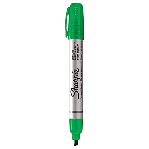 Sharpie Pro marqueur pointe biseautée verte contre l'effacement