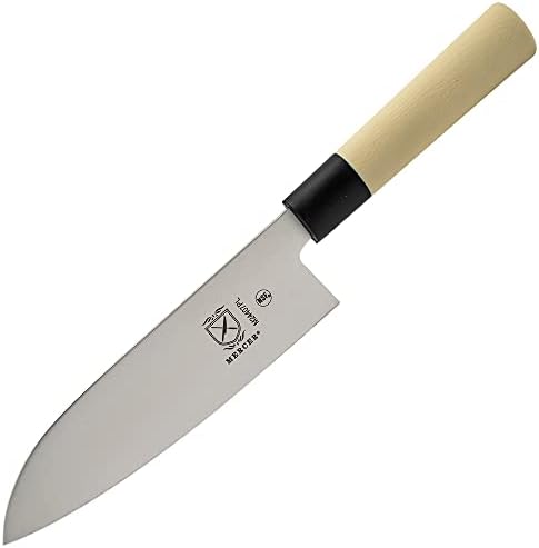 Mercer Culinary Asian Collection Santoku Knife with NSF Handle, 7-Inch