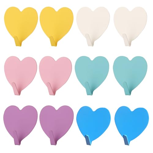 Mewtush 12 Stück Haken Selbstklebende, Haken Kinder,...