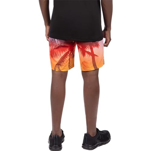 FXR Mens Beach Short Quick-Dry Drawcord Full Elastic Waist Tropical Sunset - 30 miniatura 2