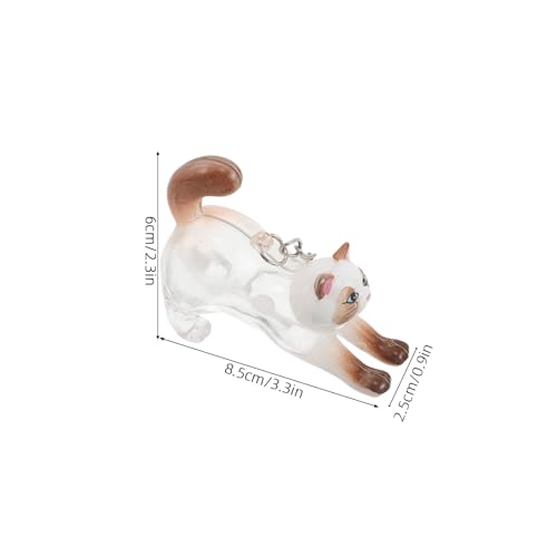 Accesorio con colgante transparente rellenable y formato compacto para pelo de gato 3