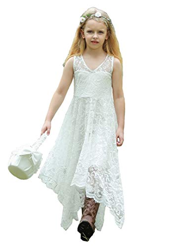 Bow Dream Flower Girl's Dress Vintage Lace Dress