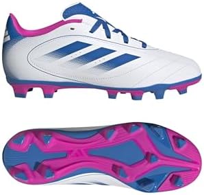 Adidas Unisex-Kids Goletto IX Firm Ground/Multi Ground Soccer, White/Bright Royal/Team Shock Pink, 1 - 5