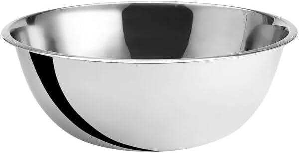 Stainless Steel 30 QT Mixing Bowl | Home & Commercial Quality | Flat Bottom | Cooking, Baking, Meal Prep [1PK]