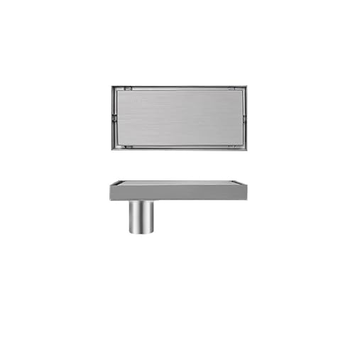 Akitbahome 7.87-Inch SUS304 Stainless Steel Square Shower Floor Drain Offset