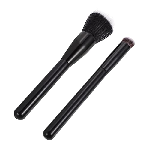 AUTSUPPL Double Fiber Makeup Brush Wooden Handle Bright Blush Brush Practical Makeup Brush Small and Large Blush Brush Set