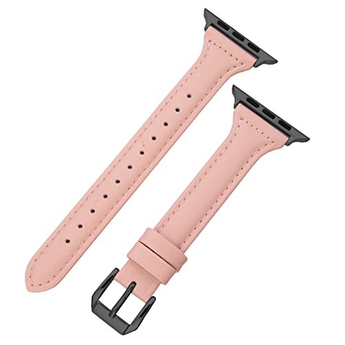 SEURE Leather Band Compatible with Apple Watch Strap 38mm 40mm 41mm 42mm 44mm 45mm,Women Men slim soft Bracelet Wristband for Series 8/7/6/5/4/3/2/1/SE - Image 4