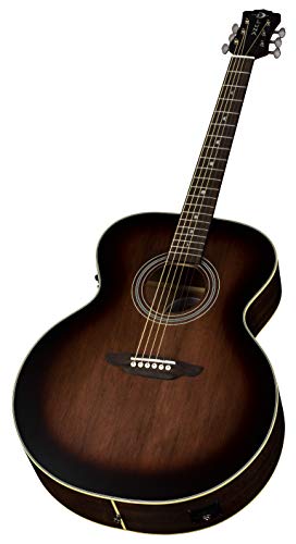 Luna Guitars Art Vintage 6 String Jumbo Acoustic/Electric Guitar, Right (Artv Je) #TOP3