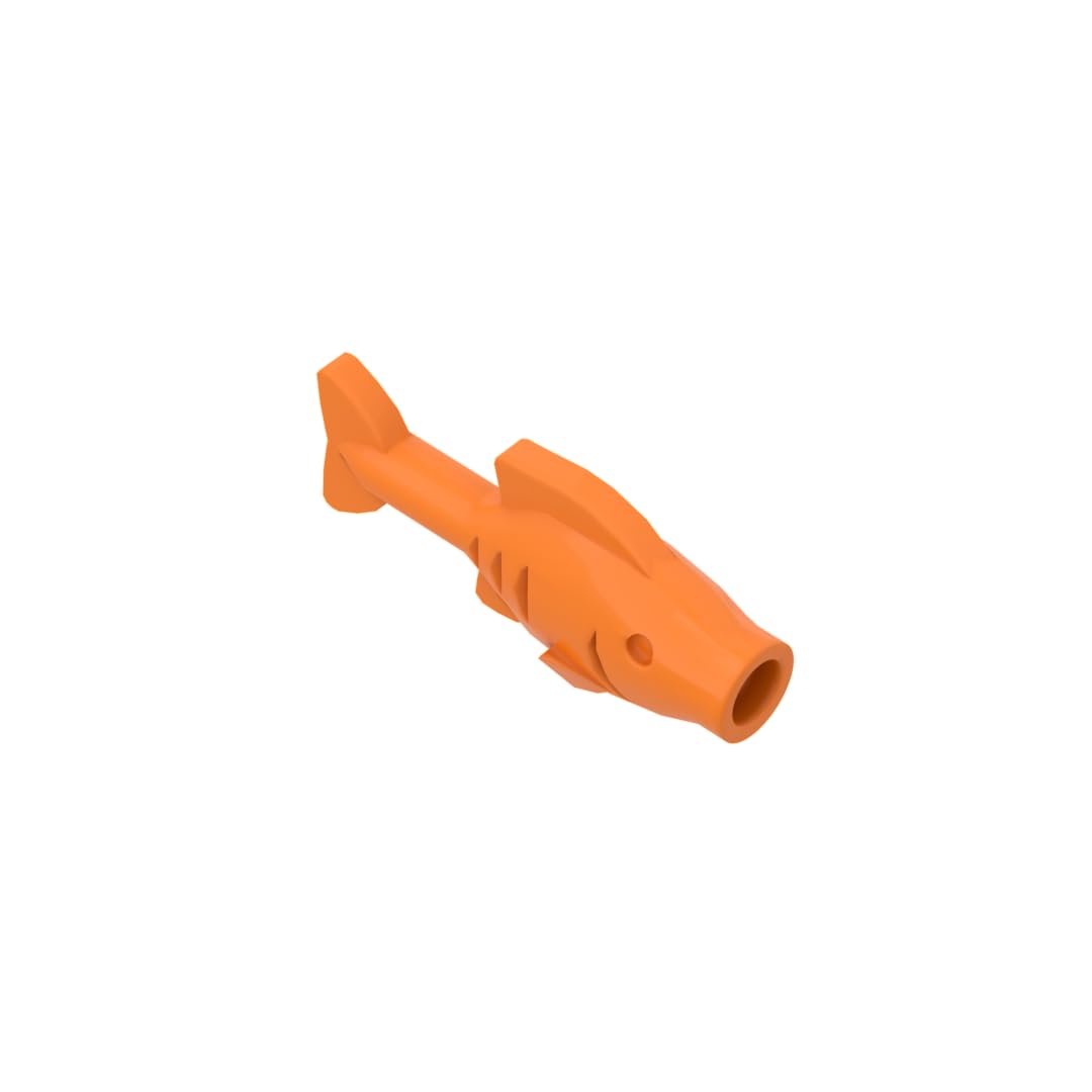 Gobricks Animals Small Fish 50PCS Compatible with Lego 64648 GDS-2120 Classic Bulk Toy MOC Color:Orange โ image 1