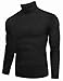 Ekouaer Mens Turtleneck Shirts Ribbed Lightweight Sweater Long Sleeve Casual Pullover Thermal Undershirts Black M