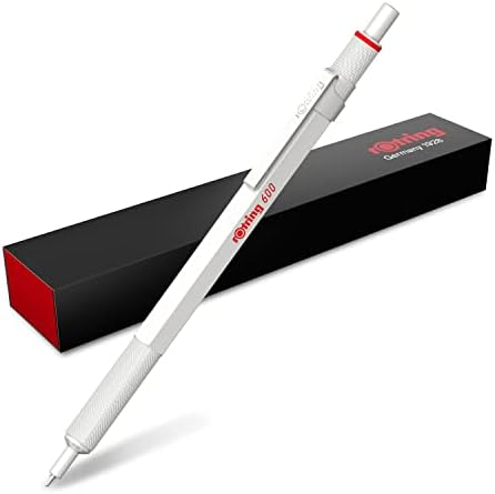 rOtring 600 Kugelschreiber | mittlere Spitze | Schwarze Tinte | perlweißer Schaft | nachfüllbar