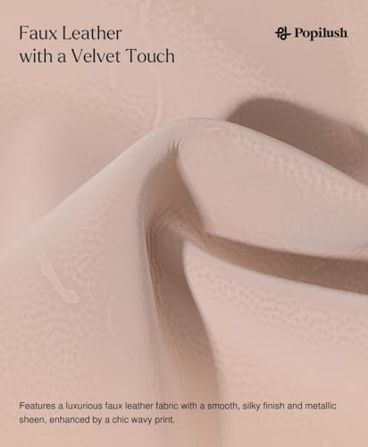 Image of Popilush Leather Dress with Built in Shapewear Square Neck Slit Midi Dresses Faux Leather Concert Club Outfits