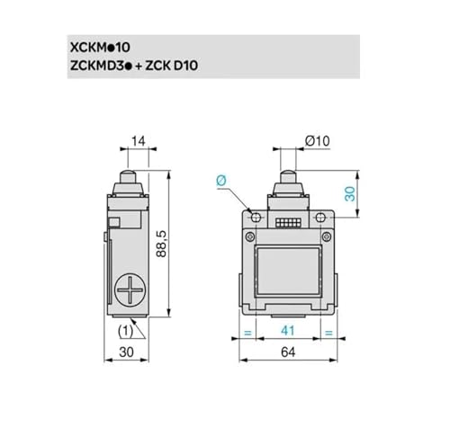 Interruptor de límite mecánico ZCK-M1C fin de carrera XCK-M110C de reinicio 4