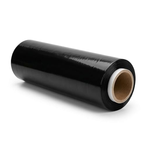 6 Rollen Beste-Folie Stretchfolie 23my 500mm - 2,5kg Palettenfolie Handfolie Wickelfolie (schwarz)