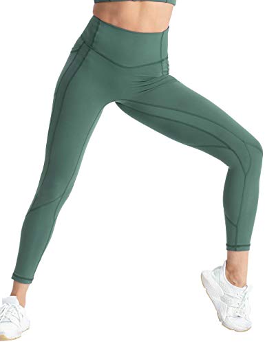Coastal Rose Calça legging feminina para ioga com bolso 7/8 de cintura alta para treino esportivo de