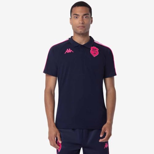 Polo bleu marine Kappa 222 Banda ABETY 8 SFP pour look sportswear