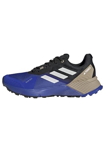adidas Herren Terrex Soulstride RAIN.RDY Trail Running Shoes, Semi Lucid Blue/Grey One/Blanch Cargo, 44 EU