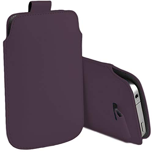 MOELECTRONIX Étui de protection fin pour smartphone Gigaset GS195LS avec languette Violet Cover