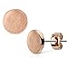 Bungsa rosegoldenes OHRSTECKER SET rund gebürstet - rosegoldene, runde Ohrringe mit gebürsteter Oberfläche - EDELSTAHL Ohrstecker in Rosè-gold 7mm und Stahl günstig Kaufen-Bungsa rosegoldenes OHRSTECKER SET rund gebürstet - rosegoldene, runde Ohrringe mit gebürsteter Oberfläche - EDELSTAHL Ohrstecker in Rosè-gold 7mm