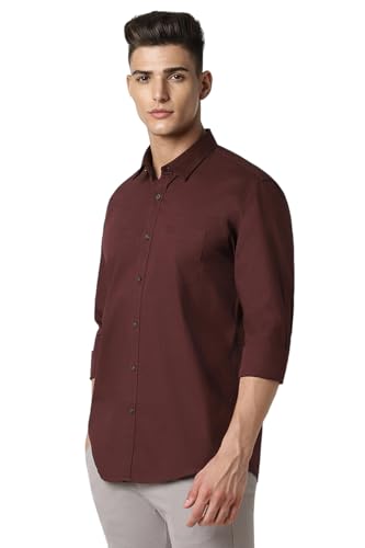 Image of Peter England Men's Premium Stretchable Cotton Solid Casual Shirt