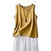 Cotton Linen Tank Tops For Women Summer Casual Plus Size Sleeveless Gauze Shirts Spring Loose Fit Camisole Shirt Seniors Ladies Boho Lightweight Tunics Blouses Comfy Travel Beach Vacation Clothes