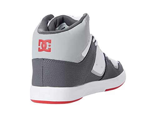 DC Mens Cure Casual High-Top Skate Shoes Sneakers White/Grey/Red 10 D - Medium4