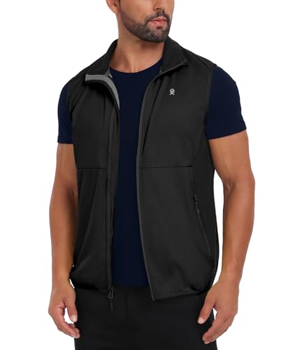 Image of Little Donkey Andy Men's Water-resistant Outerwear Vests, Stretch Windproof Vest for Cycling, Running, Golf