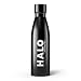 HALO Hydration - Bottiglia d'Acqua Termica in Acciaio Inox - 500 ml - Isolata sottovuoto con doppia parete - Idratazione in movimento e miscelazione - Bevande calde o fredde - Nero