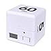Produktbild X-Mile Digitaler Cube Timer Der Wunder-Zeitwürfel mit 5, 15, 30. 60 Minutes Countdown Alarm Clock ABS Square for Short Task Workout Yoga Meditation Cubic Kunststoff weiß 6 x 6 x 6 cm