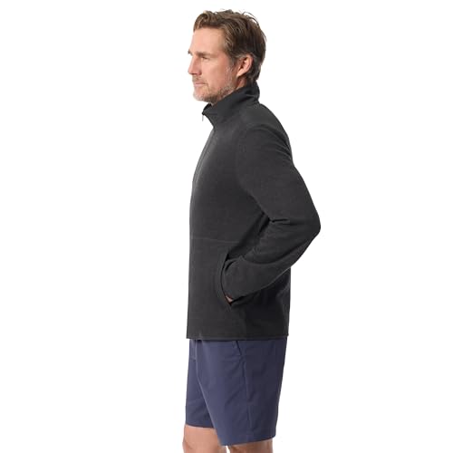 BASS OUTDOOR Men's 1/4 Zip Front Waffle Texture Long Sleeve Knit Pullover Standard3