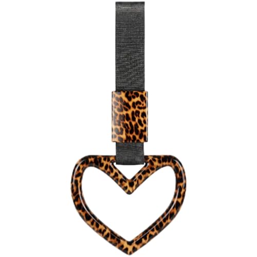 Image of Fabbay Leopard Heart Car Handle Strap Drift Charm Car Accessories for Women