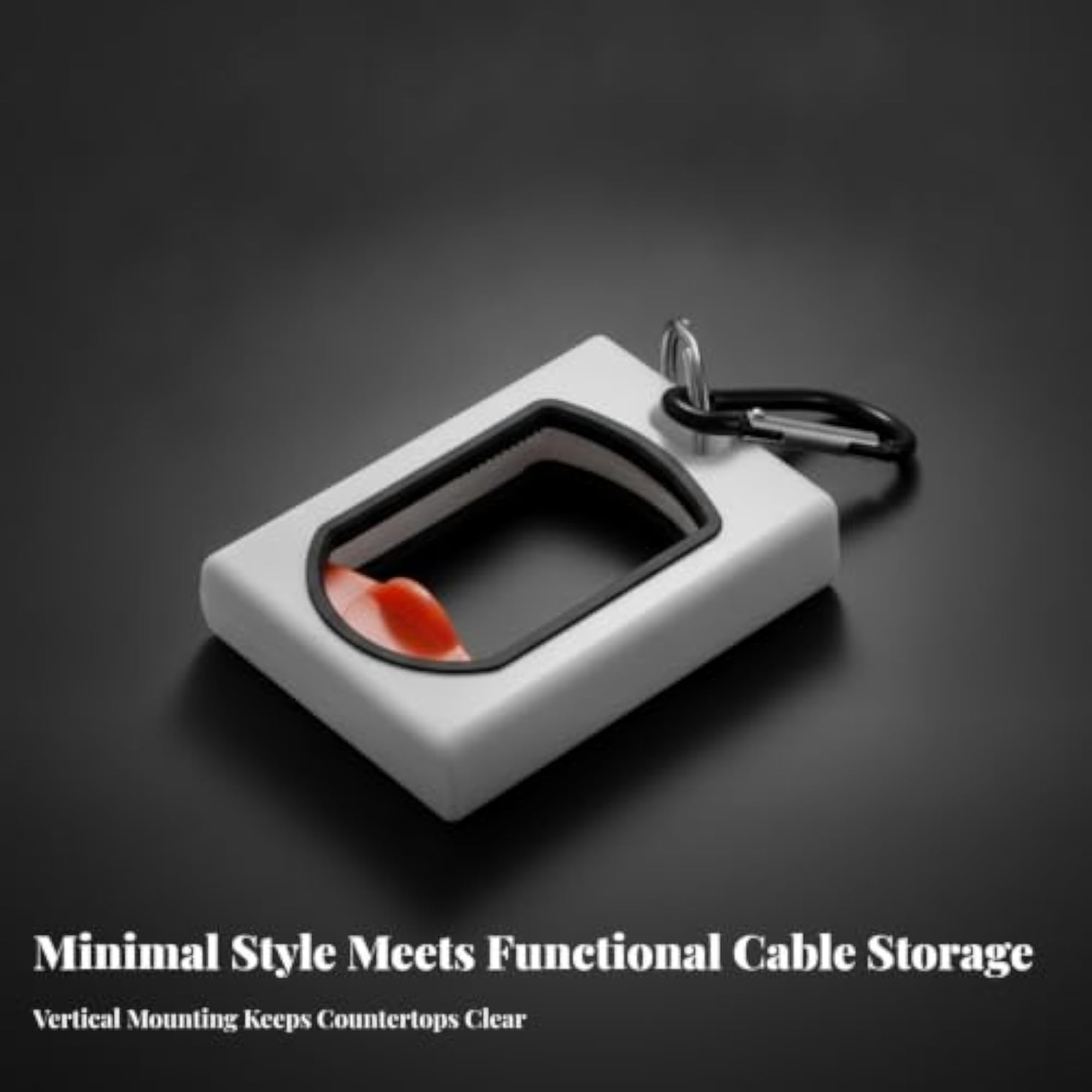 Zip Tie Holder with Carabiner Clip, Compact Design