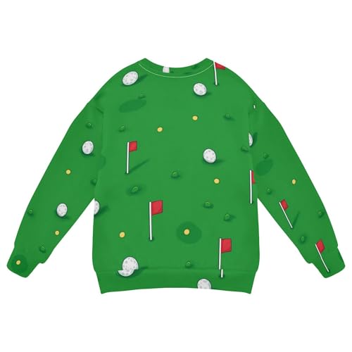 JUNZAN Golf Green Cute Little Kids Hooded Sweatshirt Fleece Outerwear for Kids Sports 4T2
