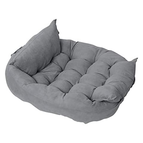 LYANML Multifunctional Folding Square Pad Imitation Deerskin Velvet Dog Bed Anti Anxiety Kennels Mattress Cover