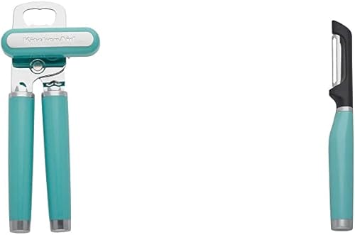 KitchenAid Abrebotellas clásico multifunción, 8.34 pulgadas, Aqua Sky y KE112OHAQA Classic Euro Peeler, talla única Aqua Sky 2