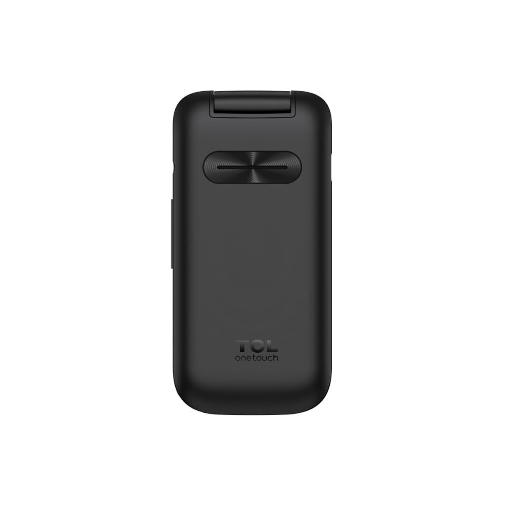 TCL Onetouch 5023 Schermo 2.4" Telefono Cellulare Facile Uso, Tasti Grandi per Anziani. Base caricatore, fotocamera, Bluetooth, torcia elettrica, pulsante SOS, registratore, nero [Versione ES/PT]