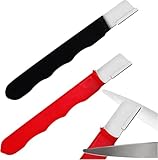 2Pcs Garden Tool Sharpener, Quick Gardening Scissors Sharpener for Lawn Mower, Hedge Shears, Knife, Pruners, Scissors, Hatchet and Machete