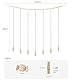 Mkono Makrame Hängende Foto-Display Boho Wand Dekor, Holz Perlen Girlande Bild Karte Collage Rahmen Halter mit 45 Clips für Schlafzimmer Wohnzimmer Schlafsaal, Teen Teenage Mädchen Geschenke