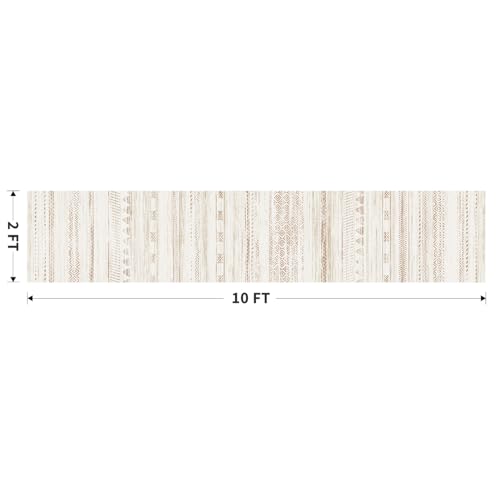 2x10 Runner Rug Machine Washable Non Slip Area Rug Distressed Neutral Moroccan Boho Rug Ultra Soft Floor Runners for Hallways for Entryway Laundry Room Kitchen, Brown
