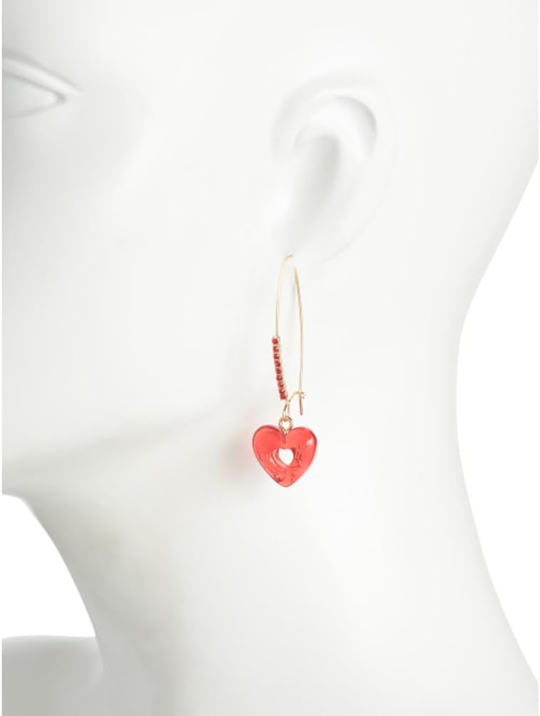 Betsey Johnson Valentine's Day Dangle Earrings, French Wire Closure