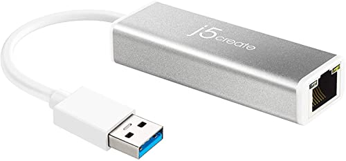 j5create USB 3.0 to RJ45 Gigabit Ethernet Adapter, 10/100/1000 Ethernet LAN Network Adapter for Mac, Windows 11/10/8.1/7, Chrome OS, Desktop, Laptop (JUE130) by j5create - Used condition - US$15.83