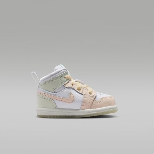 Jordan 1 Mid SE Baby/Toddler Shoes (Sail/Sea Glass/Glacier Blue/Guava Ice)3