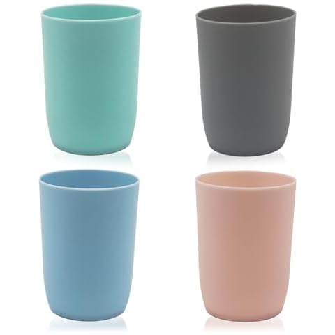 Qulable Reusable Unbreakable Plastic Cups Set Cover