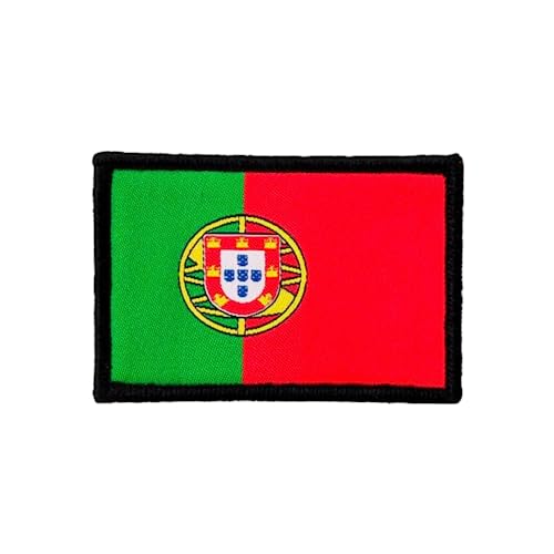 Parches Bordados Bandera Portugal Con Colores Oficiales - Escudo Bordado - Parches Moteros Bordados - Parches Militares, Parche Portugal Portugal